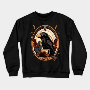 "Cawfee" crow and coffee Crewneck Sweatshirt